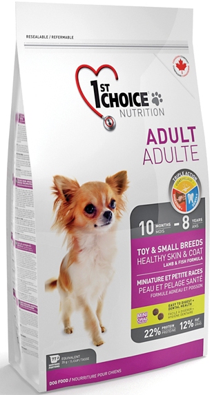 1st Choice Adult Toy & Small Lamb & Fish для мини пород - 7 кг
