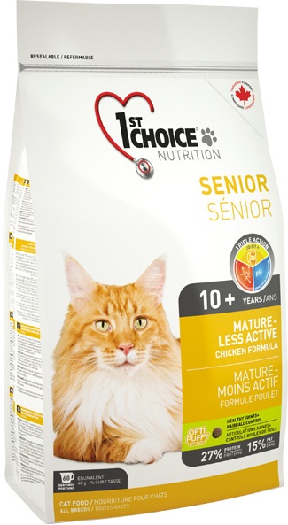 1st Choice Senior Mature Less Aktiv для пожилых кошек - 350 г