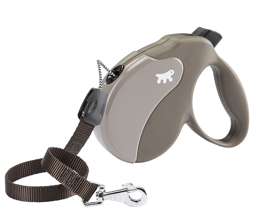 Ferplast Поводок-рулетка Amigo Long (7м; до 20кг) DOVE GREY