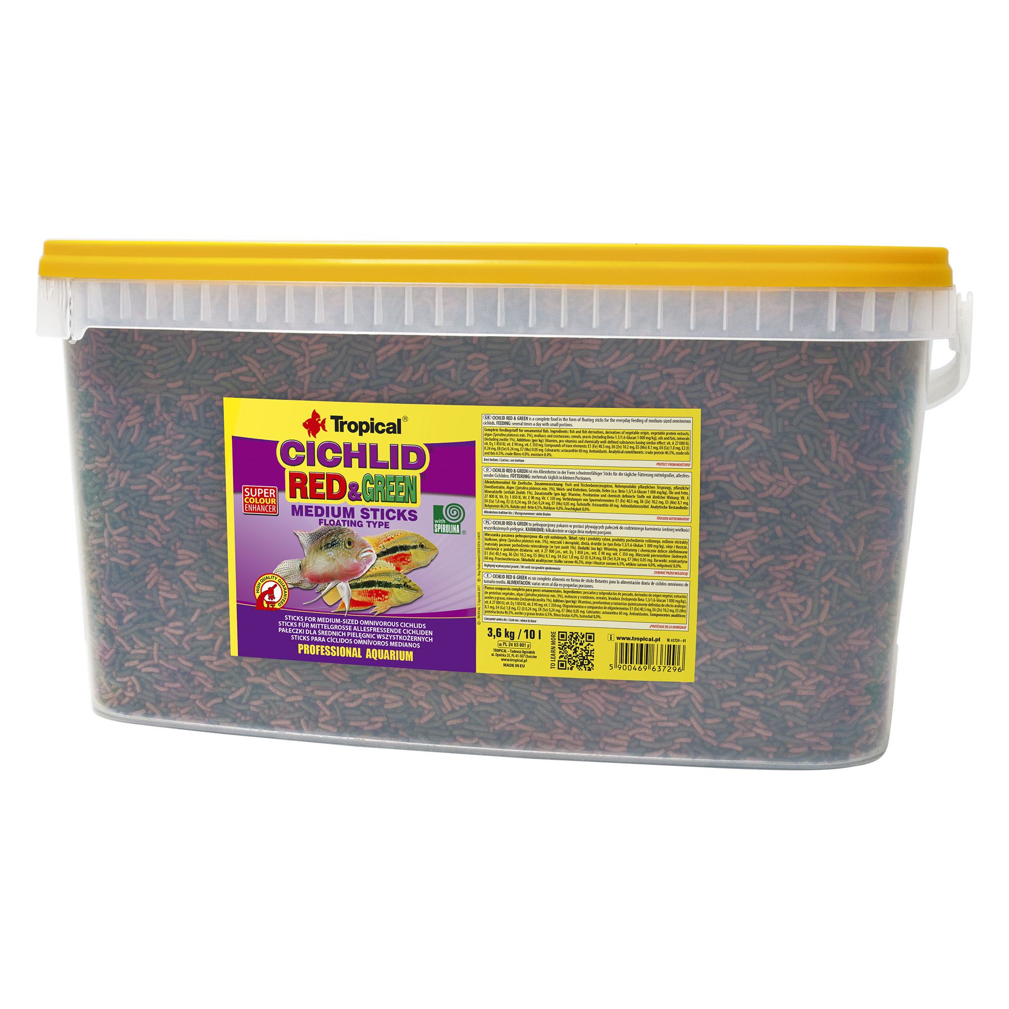 Cichlid Red and Green Medium ST.10L /3,6kg