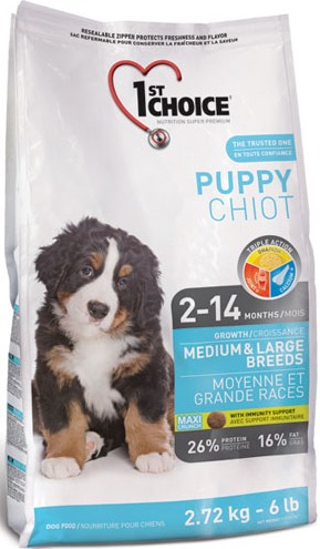1st Choice Puppy Medium & Large Chicken корм для щенков с курицей - 350 г