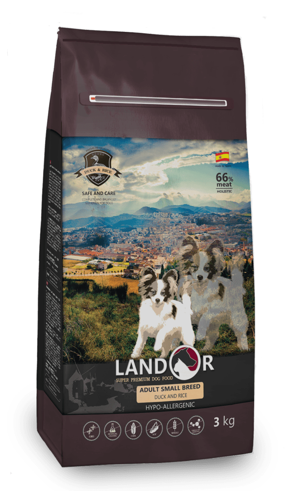 Landor Adult Small Breed Duck and Rice сухой корм для собак малых пород с уткой и рисом 3кг