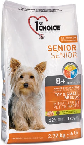 1st Choice Senior Toy & Small Breeds для собак мини пород 8+ - 2,72 кг