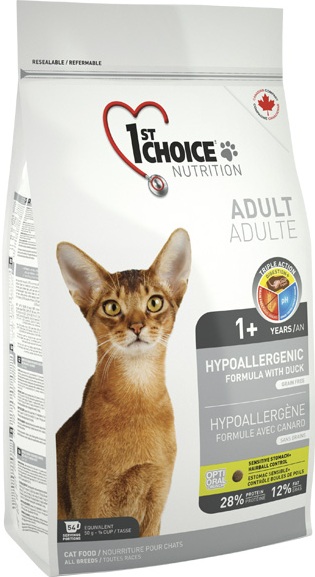 1st Choice Adult Hypoallergenic Cat корм при аллергиях - 5,44 кг