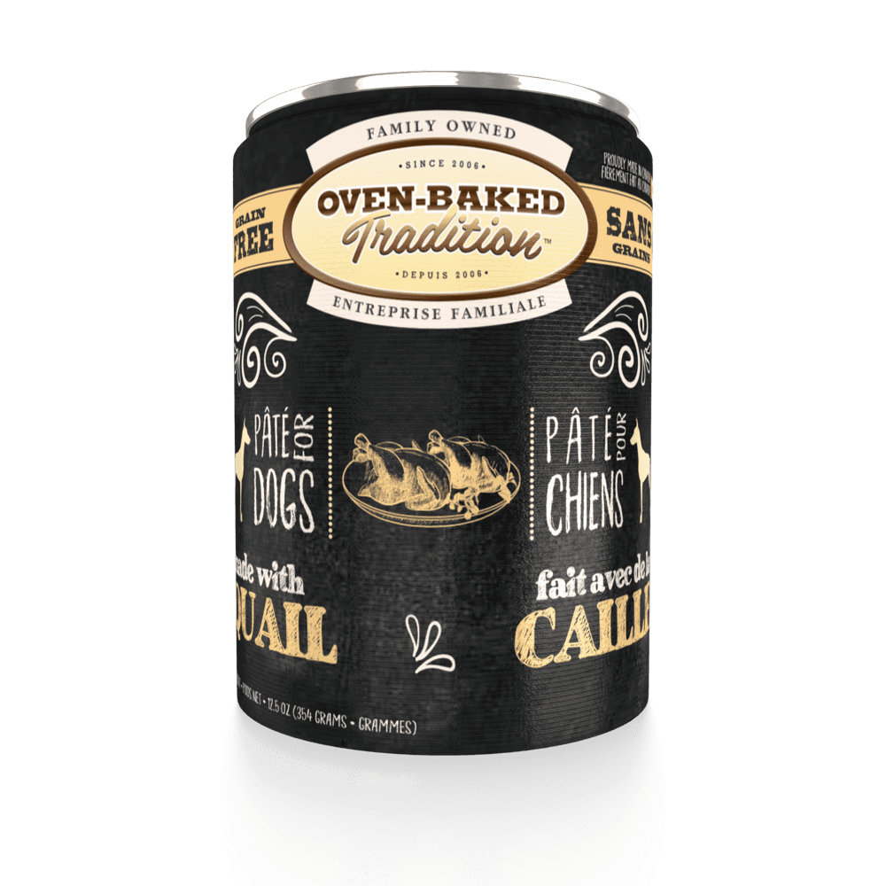 Oven-Baked Tradition Dog Fresh Quail консервированный беззерновой корм со свежим мясом перепелки для собак (паштет) – 354 г