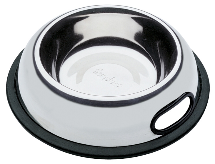 Ferplast NOVA KC 80 - кормушка металлическая с защитой против скольжения 2,5 л