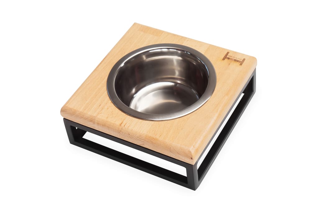 Lunch Bar Wood одна миска на подставке S (18x18x7cm / Миска по 0,45л)