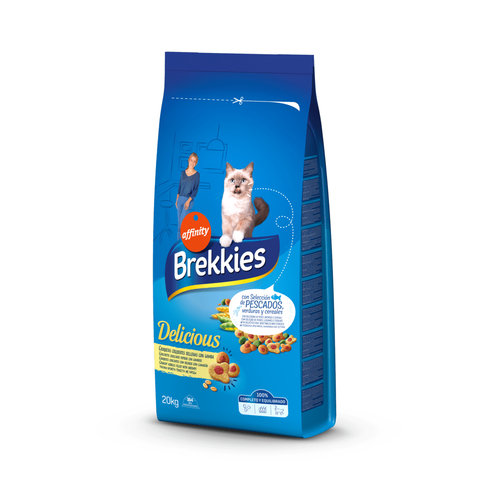Brekkies Cat Delice Fish корм для котов с рыбой - 20 кг