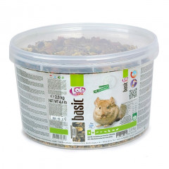 LoloPets Полнорационный корм для шиншилл ведро 3 л - 2 кг
