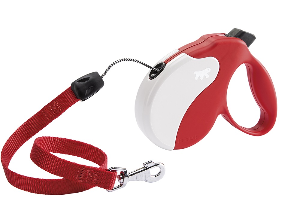 Ferplast Поводок-рулетка Amigo трос L (5м; до 15кг) RED-WHITE