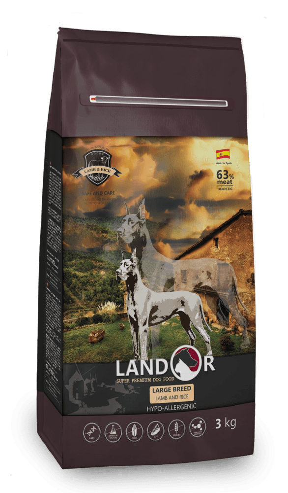 Landor Adult Large Breed Lamb and Rice сухой корм для собак крупных пород с ягненком и рисом 15кг