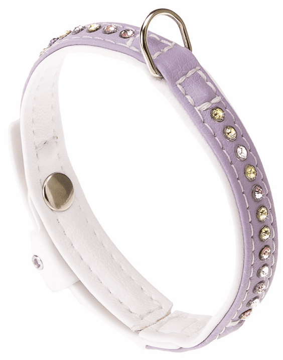 Ferplast LUX C15/28 - ошейник - искусственная кожа со стразами, 5 цветов