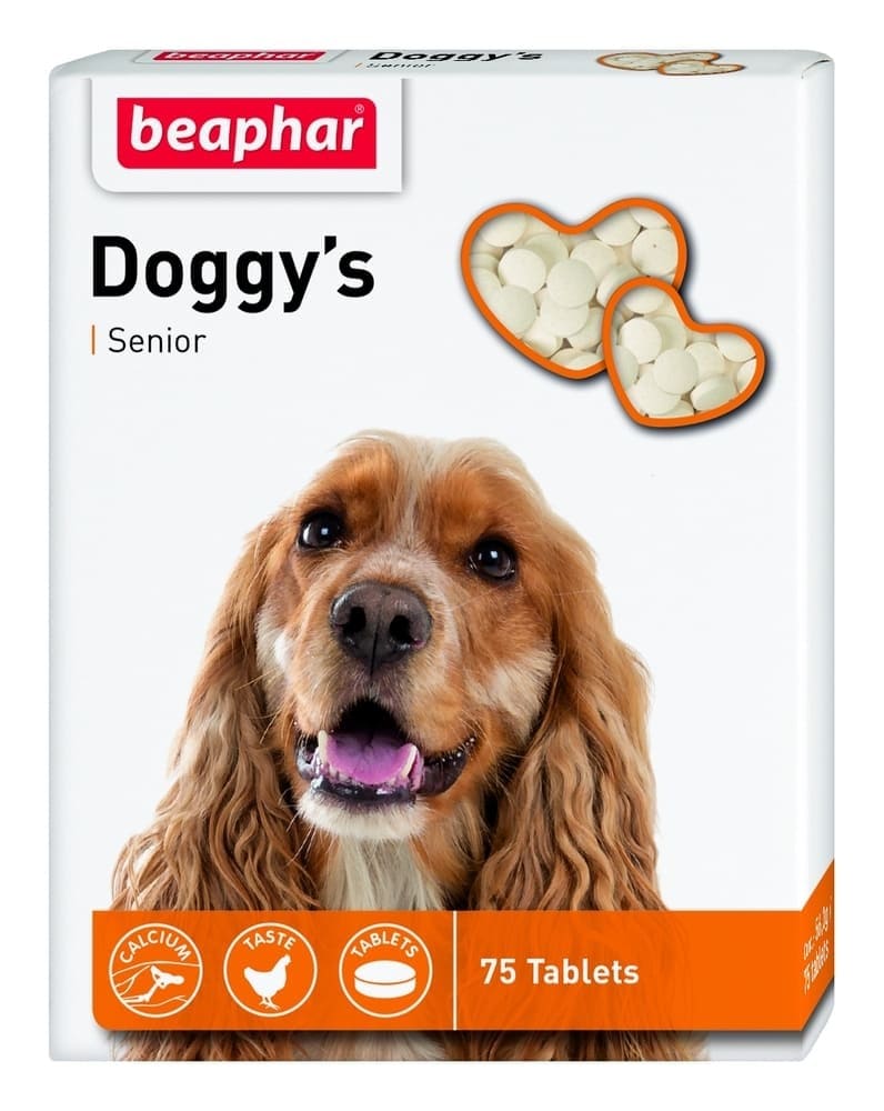 Beaphar Doggy's Senior витаминное лакомство для пожилых собак- 75 тбл