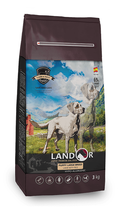 Landor Puppy Large Breed Lamb and Rice корм для щенков крупных пород 15кг