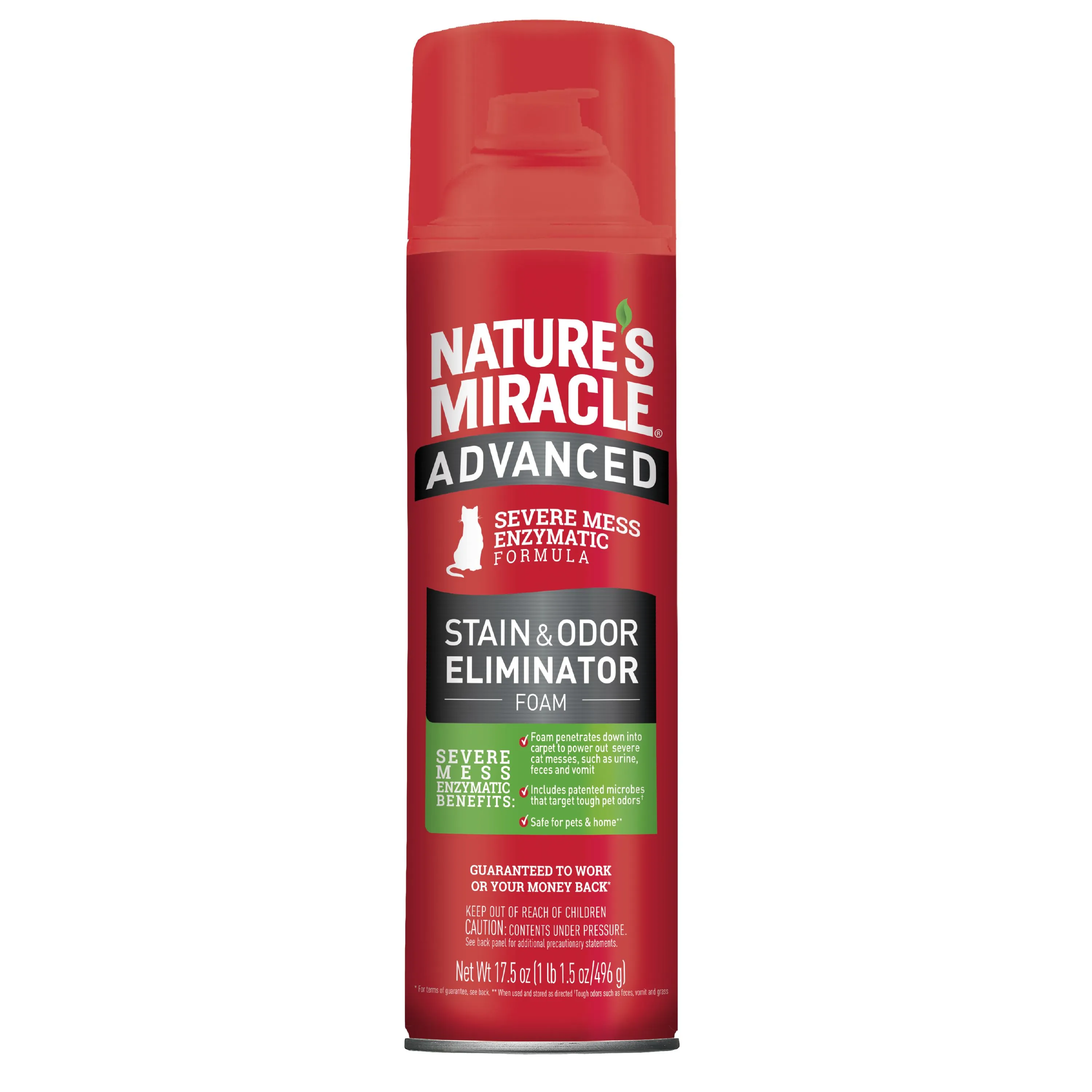 Nature`s Miracle Advanced Cat S&O Foam средство для кошек, устранение пятен и запахов, с усиленной формулой - 518 мл