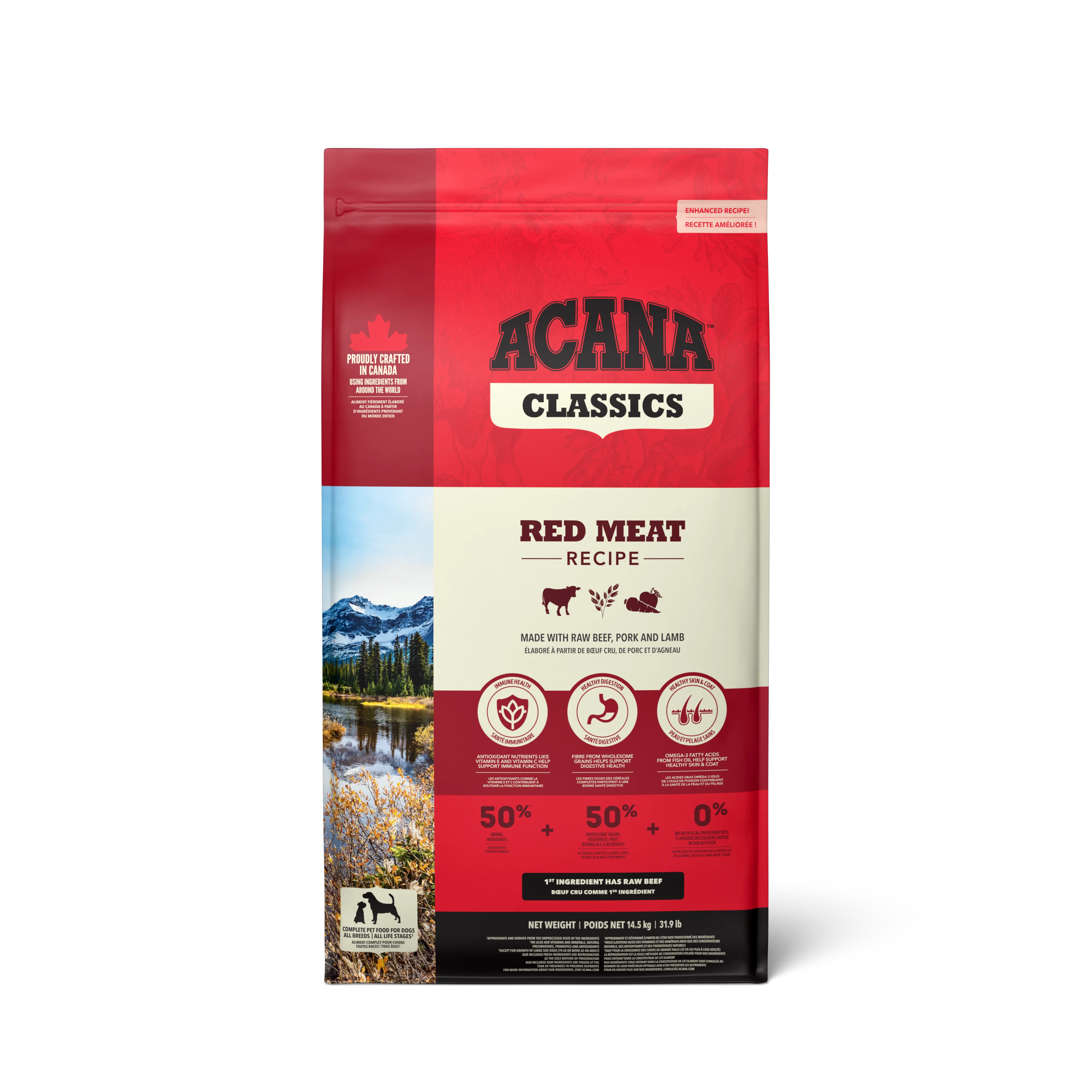 Acana Dog Classic Red Meat Recipe with Beef&Pork&Lamb сухий корм з яловичиною, свининою та ягням для собак різних порід на всіх стадіях життя - 14,5 кг