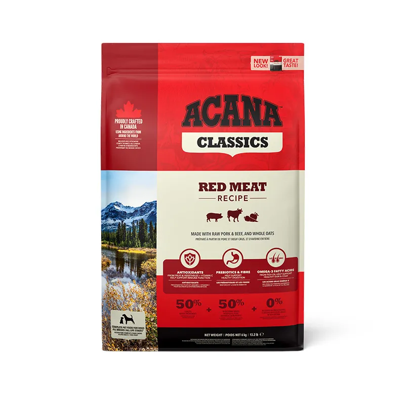 Acana Dog Classic Red Meat Recipe with Beef&Pork&Lamb сухий корм з яловичиною, свининою та ягням для собак різних порід на всіх стадіях життя - 6 кг