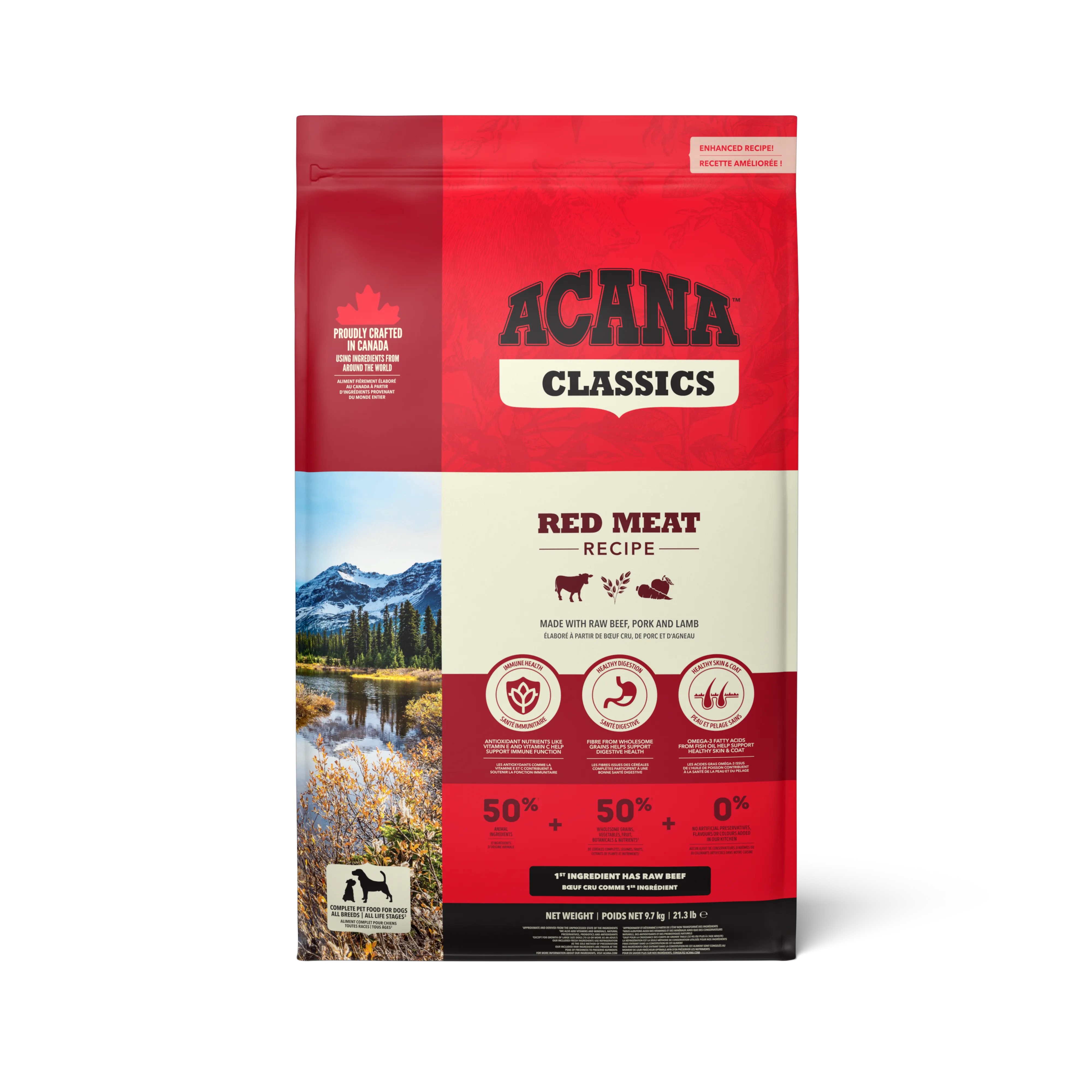 Acana Dog Classic Red Meat Recipe with Beef&Pork&Lamb сухий корм з яловичиною, свининою та ягням для собак різних порід на всіх стадіях життя - 9,7 кг