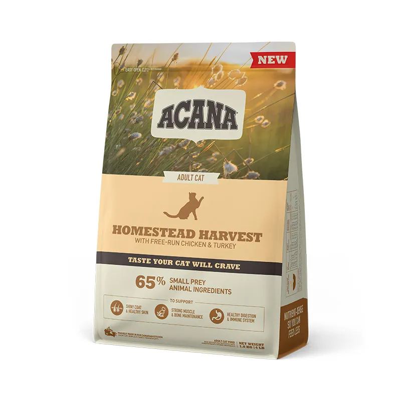 ACANA Adult Cat Homestead Harvest Chicken&Turkey сухий корм з куркою, індичкою та качкою для дорослих котів - 1,8 кг