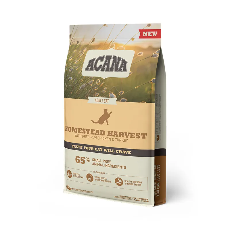 ACANA Adult Cat Homestead Harvest Chicken&Turkey сухой корм с курицей, индейкой и уткой для взрослых кошек - 4,5 кг