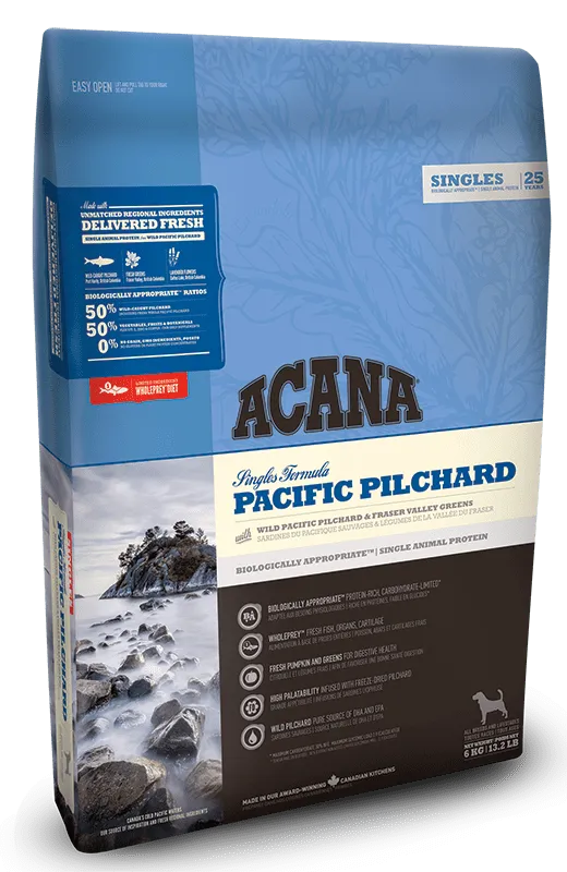Acana Pacific Pilchard сухой корм с сардиной и зеленью для собак всех пород и возрастов - 6 кг