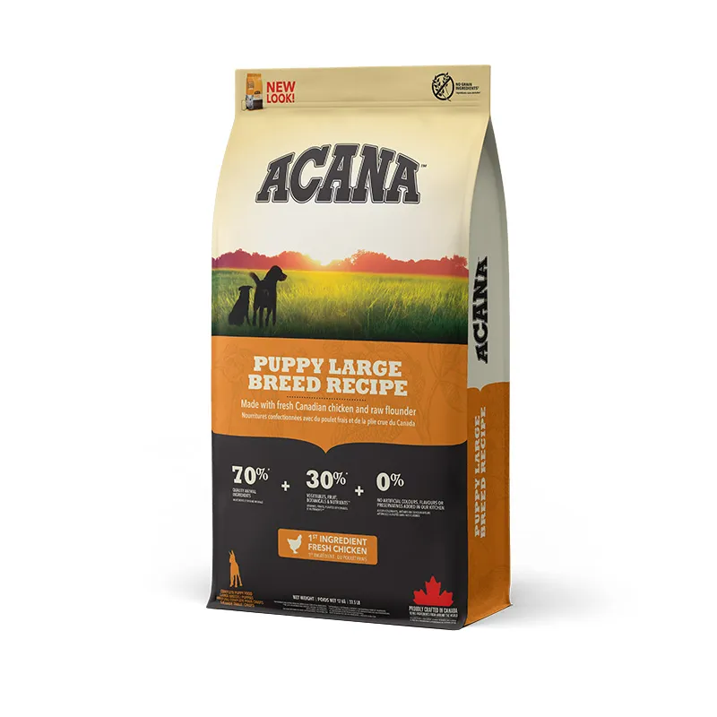 Acana Puppy Large Breed сухой корм с мясом цыплят для щенков больших пород - 17 кг