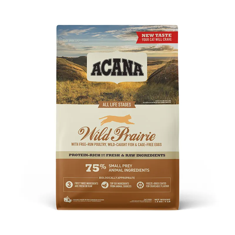 Acana Wild Prairie Cat сухой корм с курицей и рыбой для котят и кошек - 1,8 кг