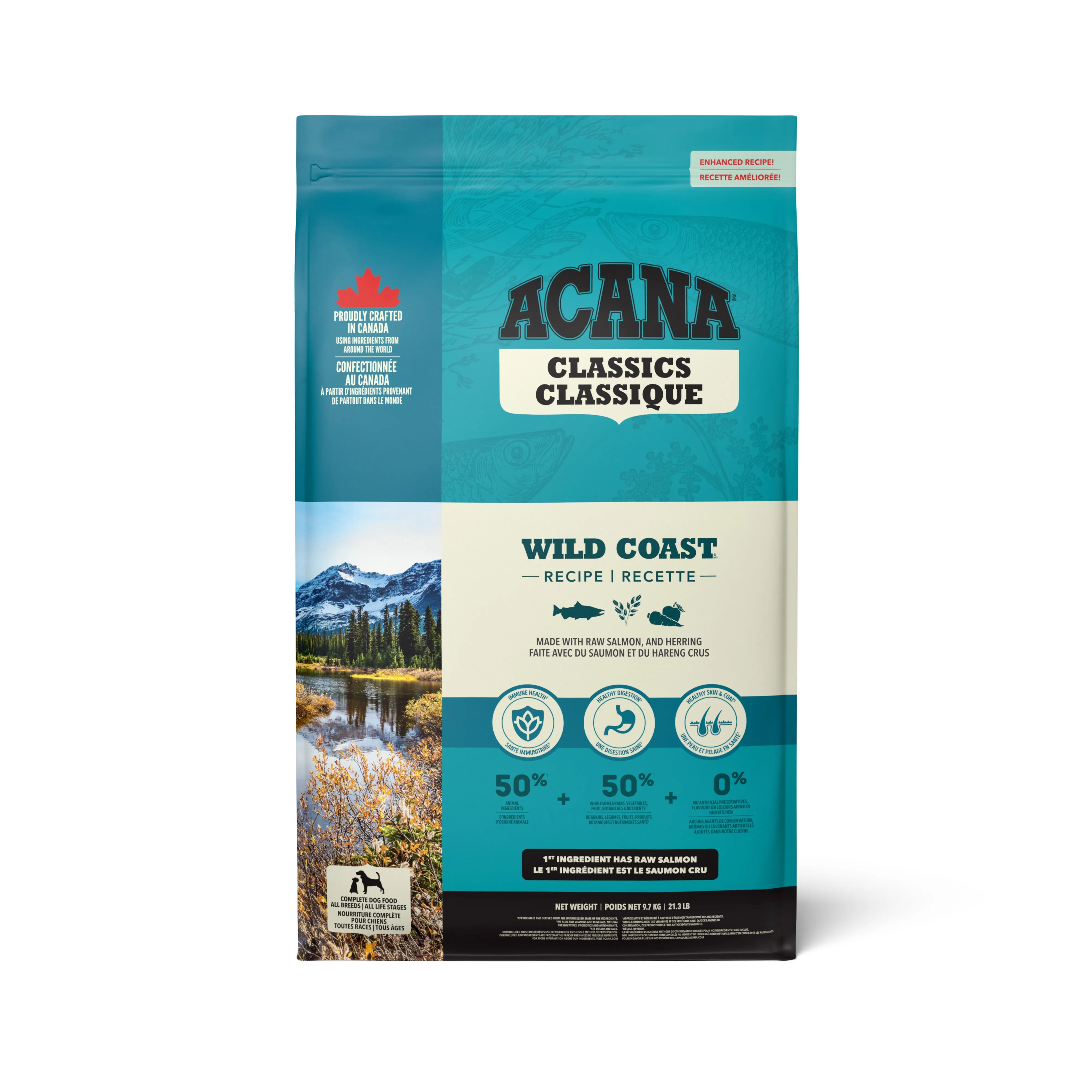 Acana Dog Wild Coast Recipe сухой корм с лососем и селедкой для собак всех пород на всех стадиях жизни - 9,7 кг