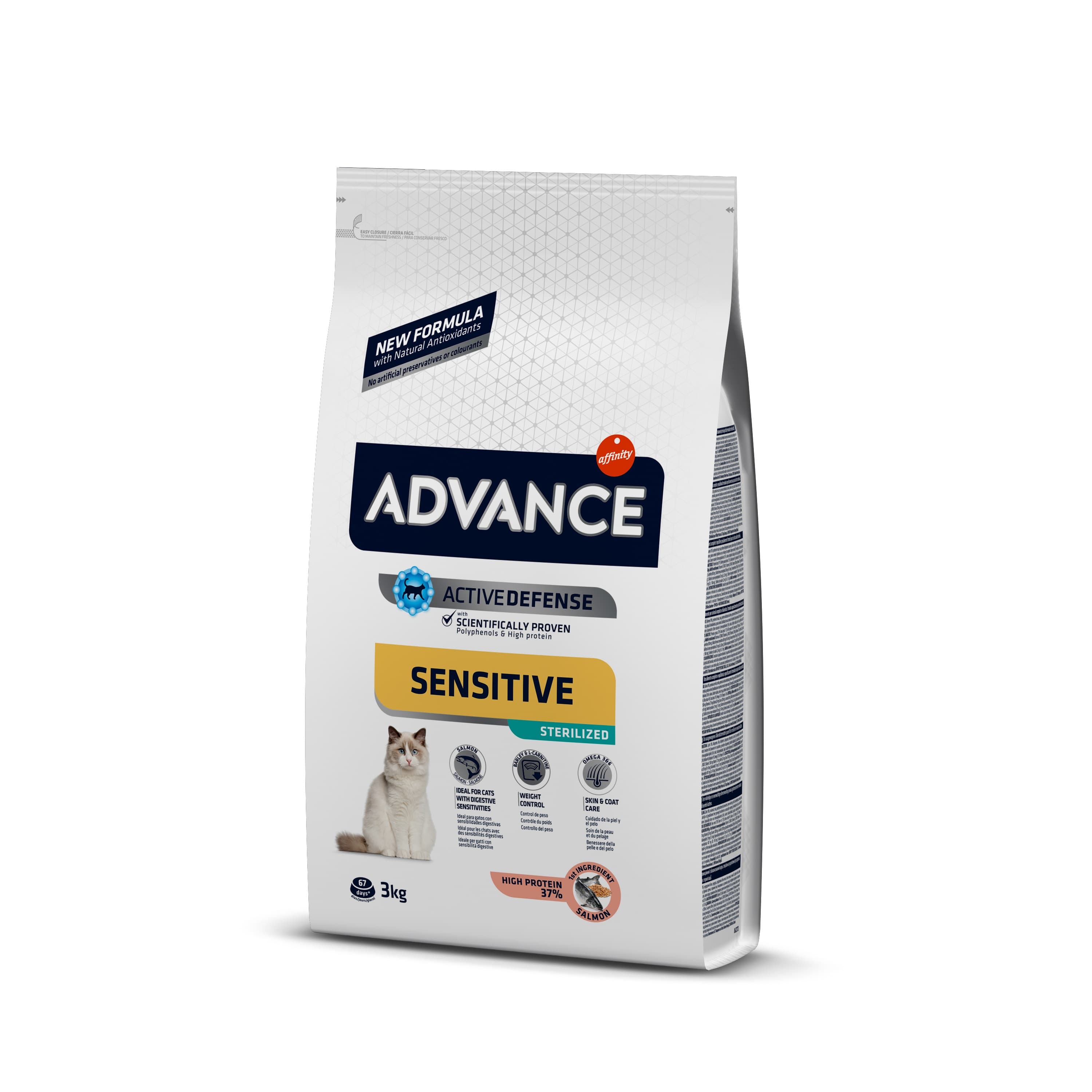 Advance Cat Sterilized Salmon Sensitive для стерилізованих котів з чутливим травленням з лососем - 3 кг