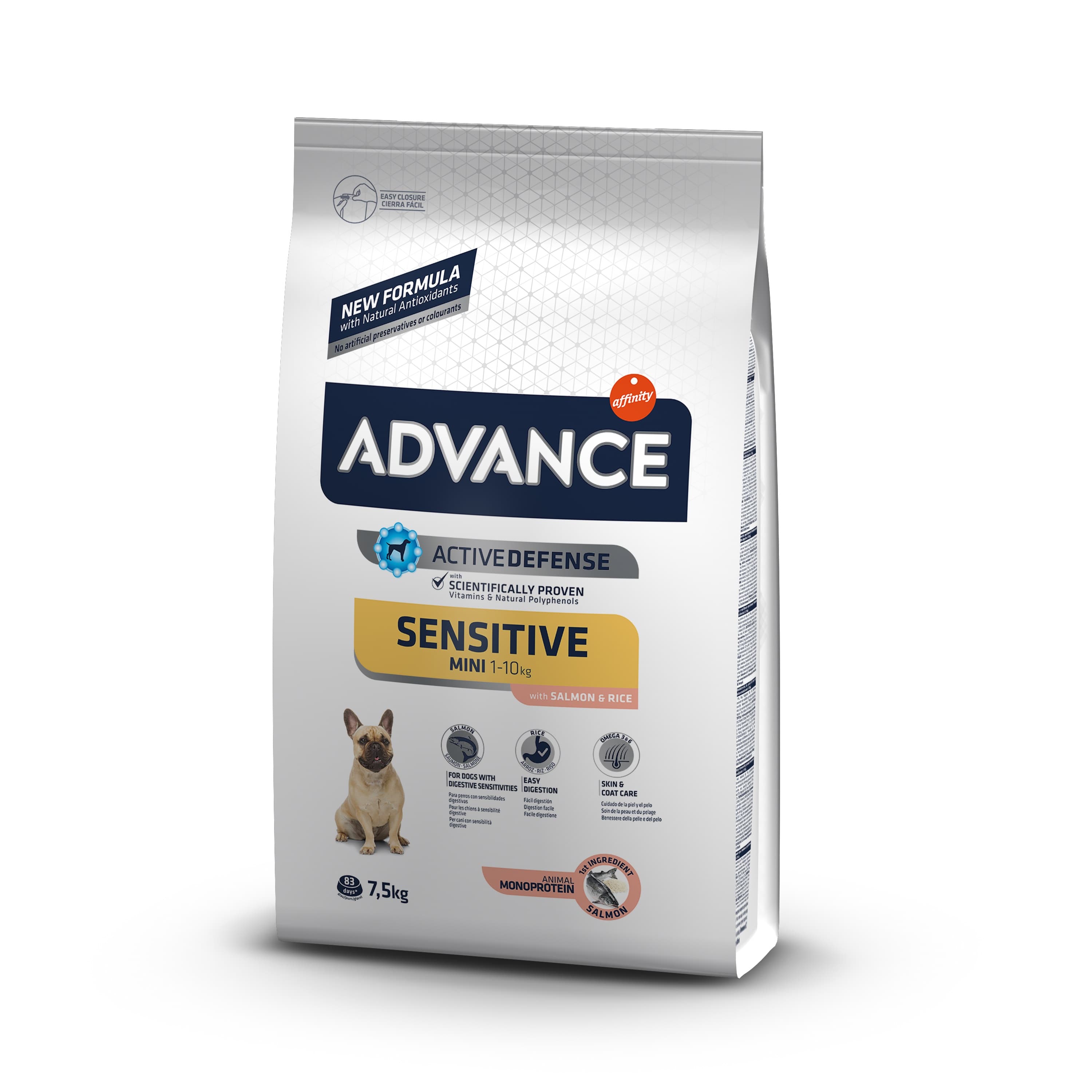 Advance Dog Mini Sensitive для собак мини пород с лососем - 7,5 кг