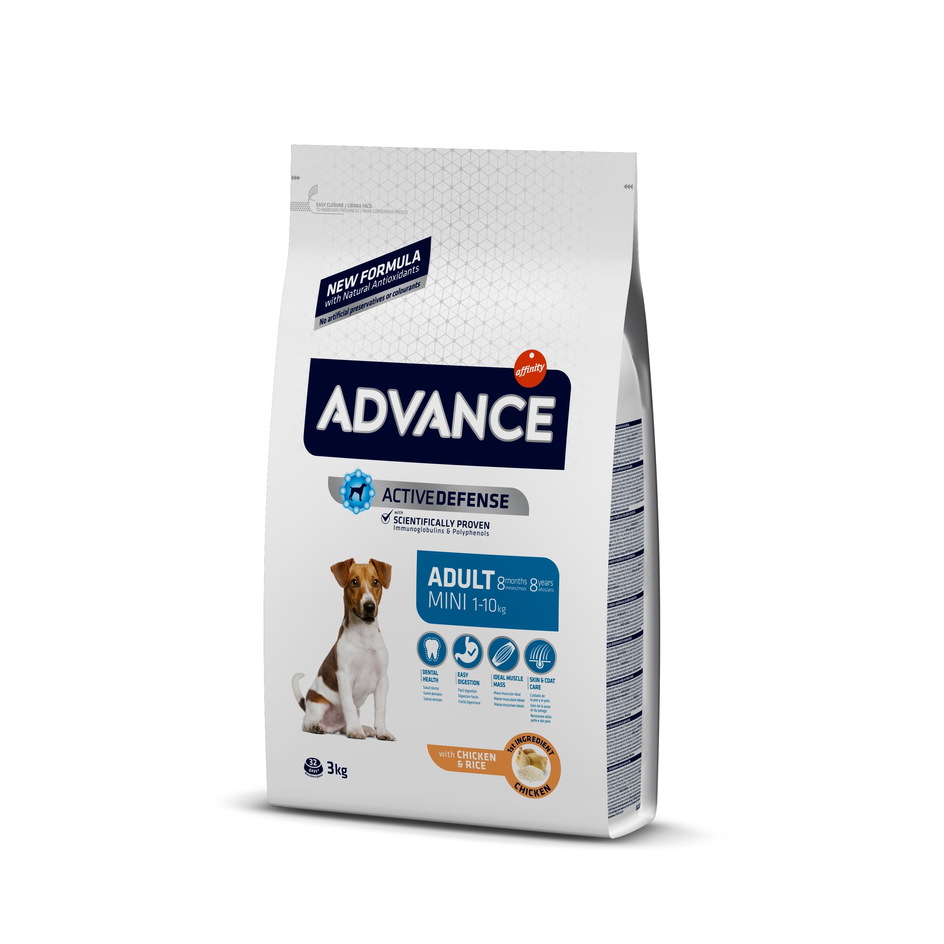 Advance Mini Adult для взрослых собак мини пород - 3 кг