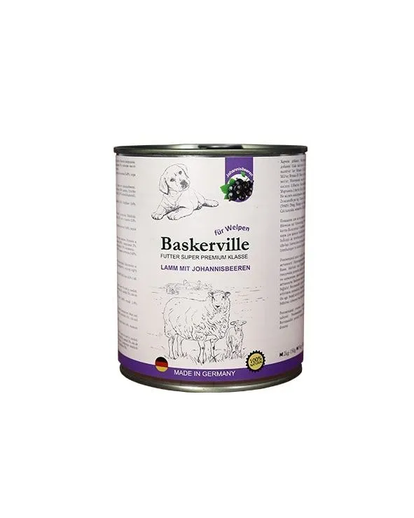 Baskerville Dog Super Premium Lamm Mit Johannisbeeren, 800 г, влажный корм для щенков с ягненком и смородиной (кусочки в соусе)