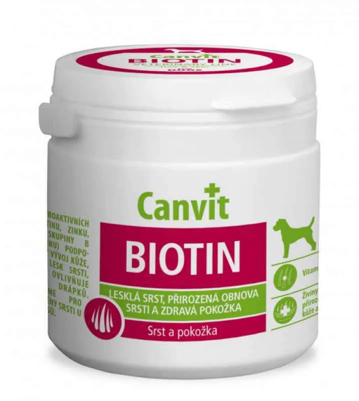Canvit Biotin for Dogs витаминный комплекс для кожи, шерсти и когтей собак малых и средних пород (230 шт) - 230 г