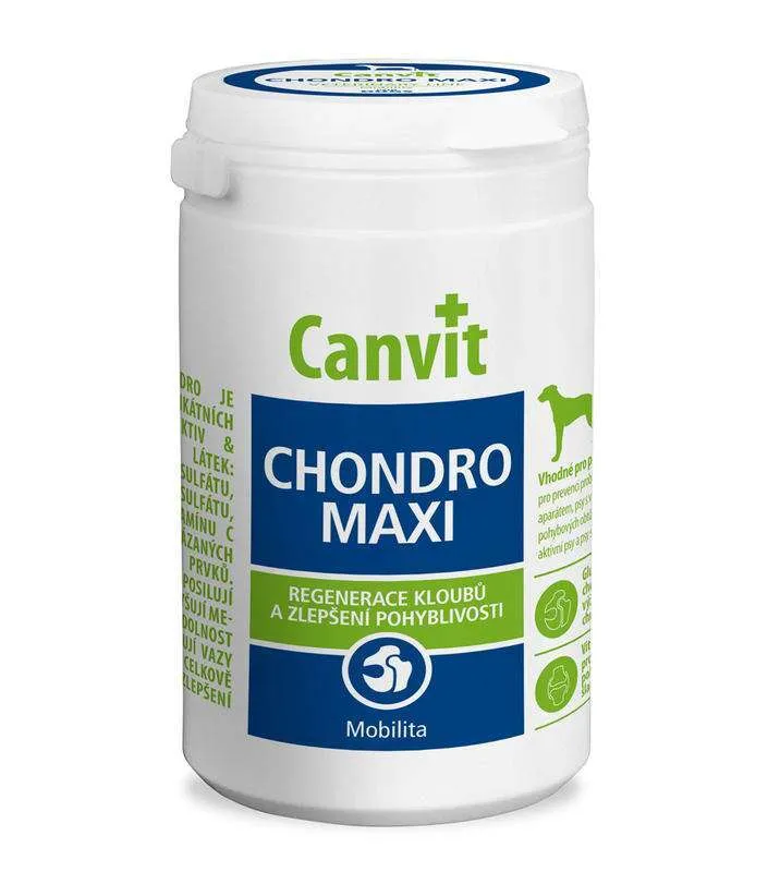 Canvit Chondro Maxi for Dogs комплексная добавка для укрепления костей, суставов и сухожилий собак весом более 25 кг (166 шт) – 500 г