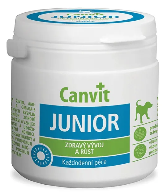 Canvit Junior for Dogs комплекс вітамінів для повноцінного розвитку молодого організму цуценят і молодих собак (100 шт) - 100 г