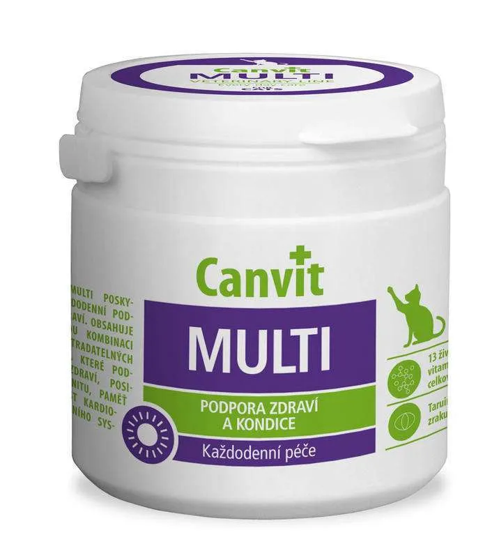 Canvit MULTI for Сats мультивитаминная добавка для здоровой жизни кошек (100 табл) – 100 г