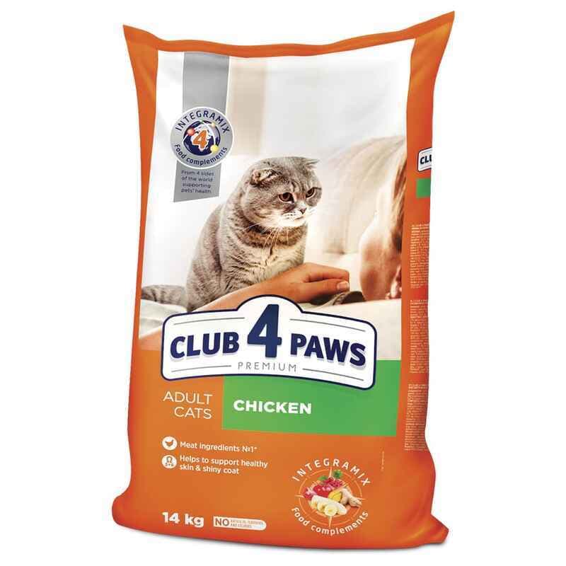 Club 4 Paws Premium Adult Cat Chicken сухой корм с курицей для взрослых кошек - 14 кг