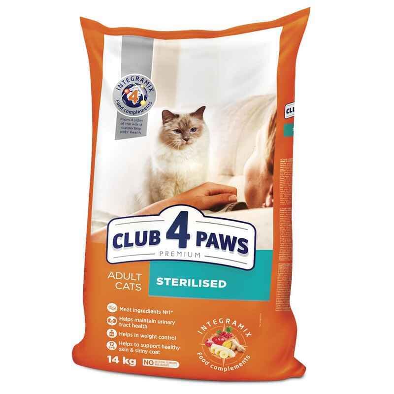 Club 4 Paws Premium Adult Cat Sterilized Chicken сухой корм с курицей для стерилизованных кошек - 14 кг