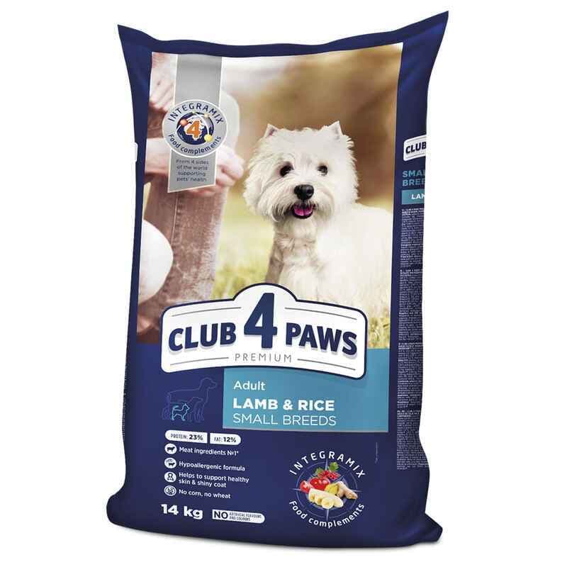 Club 4 Paws Premium Adult Small Breed Lamb сухой корм с ягненком для взрослых собак малых пород - 14 кг
