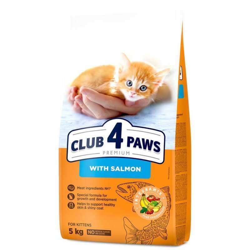 Club 4 Paws Premium Kittens Salmon сухой корм с лососем для котят - 5 кг