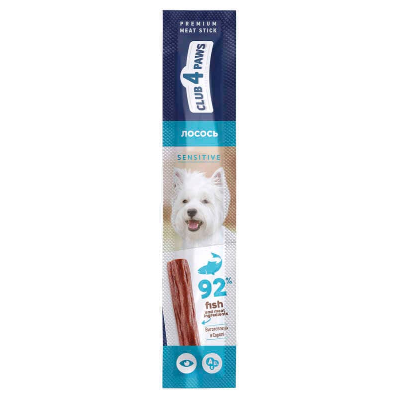 Club 4 Paws Premium Meat Stick Salmon Мясная палочка Лосось для собак с чувствительным пищеварением - 12 г