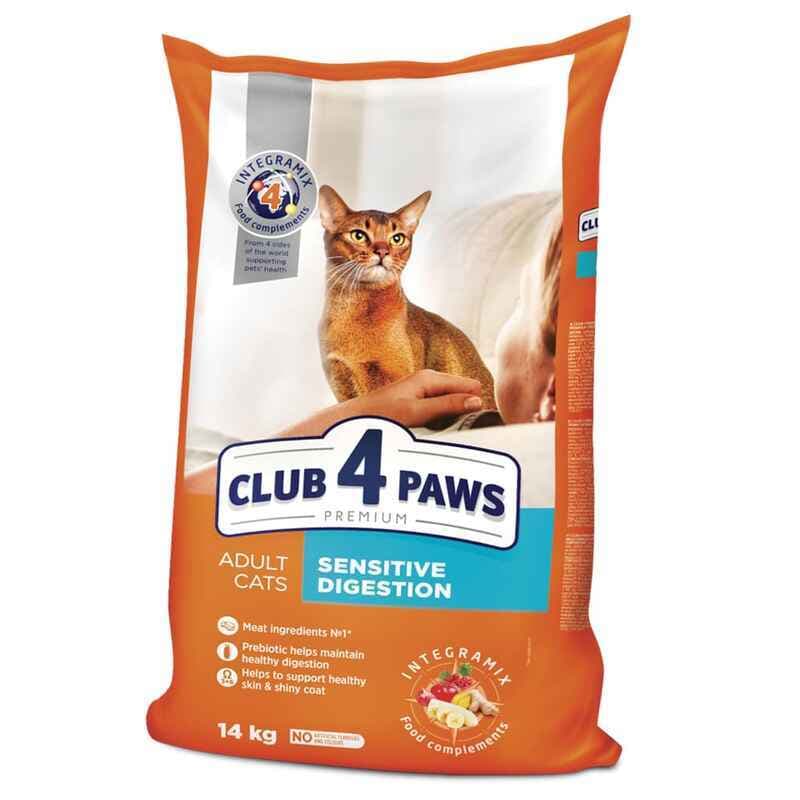 Club 4 Paws Premium Sensitive Digestion Adult Cat Chicken сухой корм с курицей для взрослых кошек с чувствительным пищеварением - 14 кг