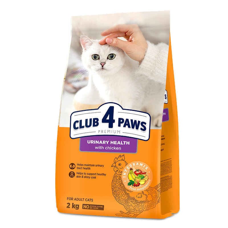 Club 4 Paws Premium Urinary Health Adult Cat Chicken сухой корм с курицей для поддержания здоровья мочевыводящих путей кошек - 2 кг