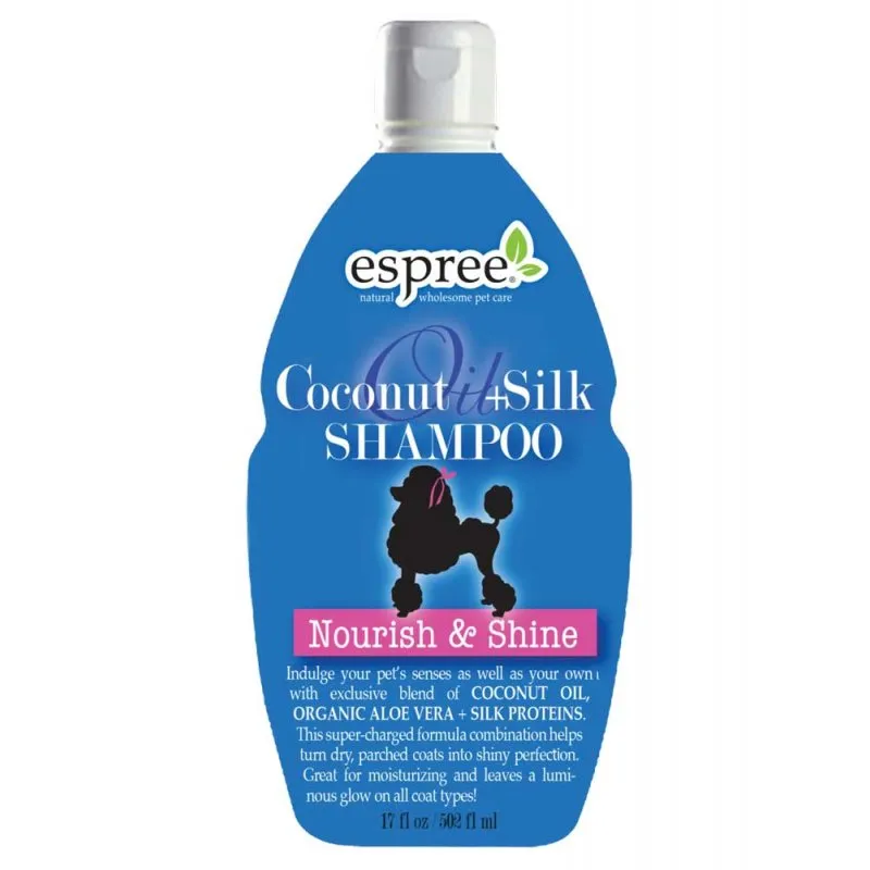 Espree Coconut Oil & Silk Shampoo шампунь с кокосовым маслом и протеинами шелка для питания и блеска шерсти собак – 502 мл