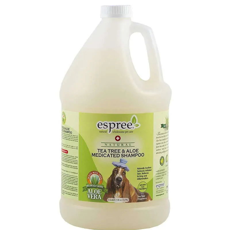 Espree Tea Tree & Aloe Shampoo шампунь с маслом чайного дерева и алоэ вера, при сухости кожи для собак – 3,79 л