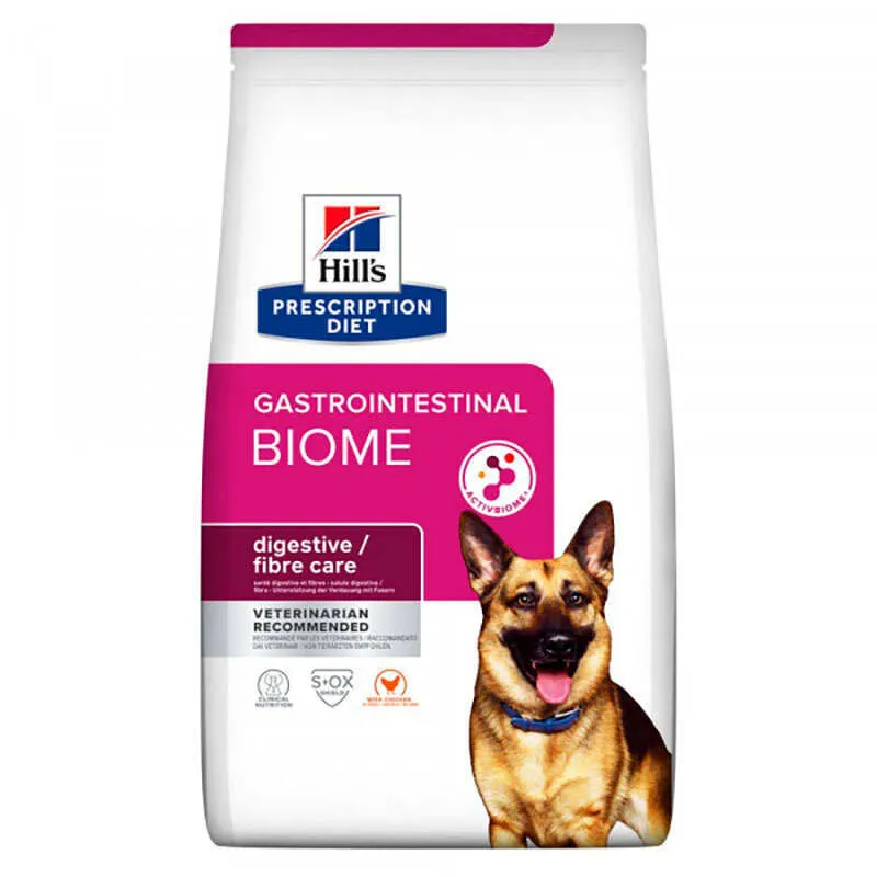Hill's Prescription Diet Canine Gastrointestinal Biome сухой корм с курицей для собак, быстрое действие при диарее, развитие полезных бактерий – 1,5 кг