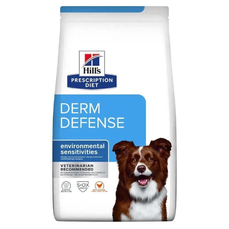 Hill's Prescription Diet Derm Defense Chicken сухой корм с курицей для собак при дерматитах и ​​потере шерсти – 12 кг