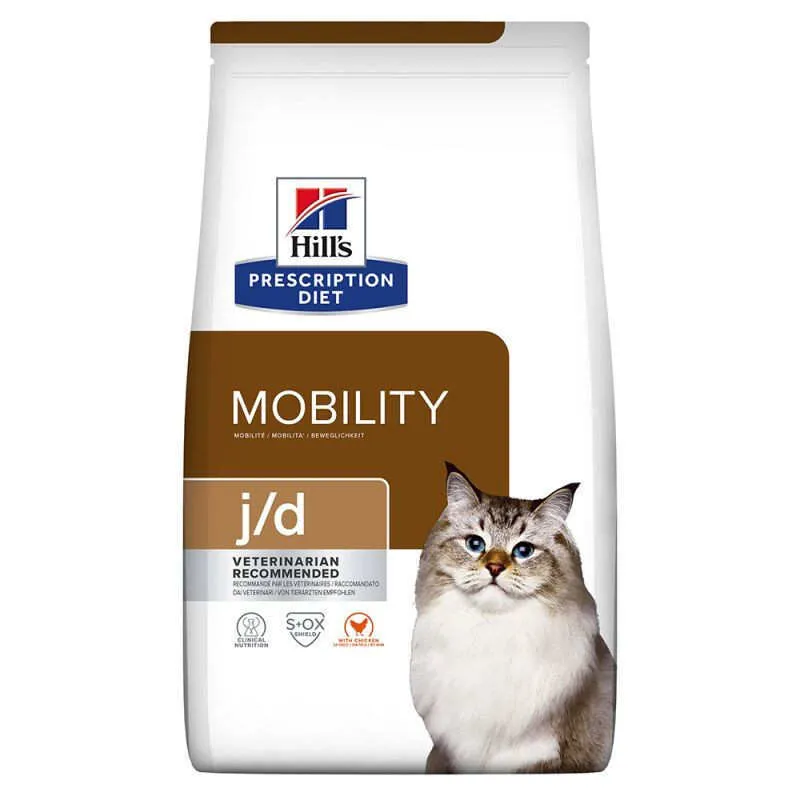 Hill's Prescription Diet j/d Mobility сухий корм дієтичний з куркою для кішок, що схильні до остеоартритів суглобів та хрящів – 1,5 кг