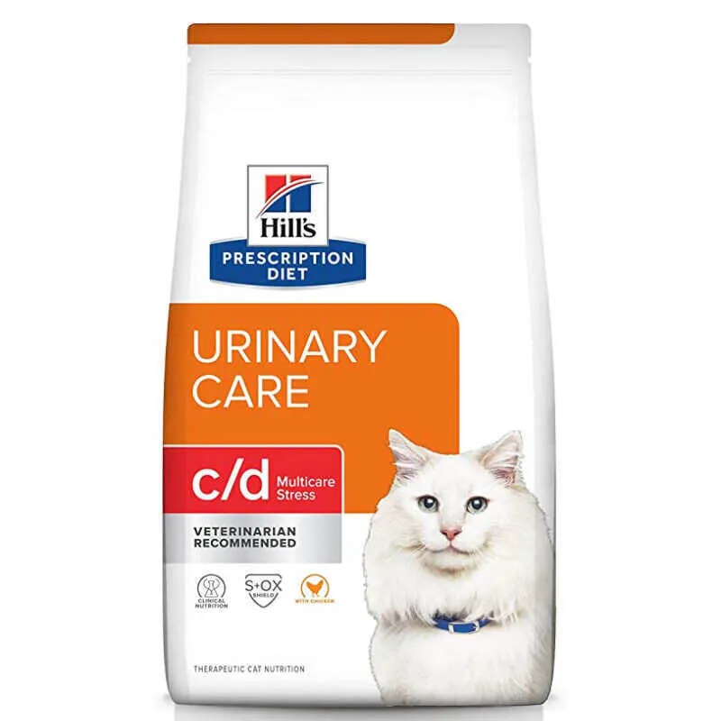 Hill's Prescription Diet c/d Urinary Care Multicare Stress сухий корм дієтичний з куркою для котів для здоров'я сечовивідних шляхів і зниження стресу – 3 кг