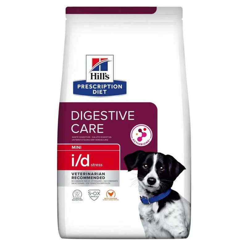 Hill's Prescription Diet i/d Stress Mini (ActivBiome+) сухий корм дієтичний з куркою для собак, що допомагає впоратися зі стресом – 1 кг